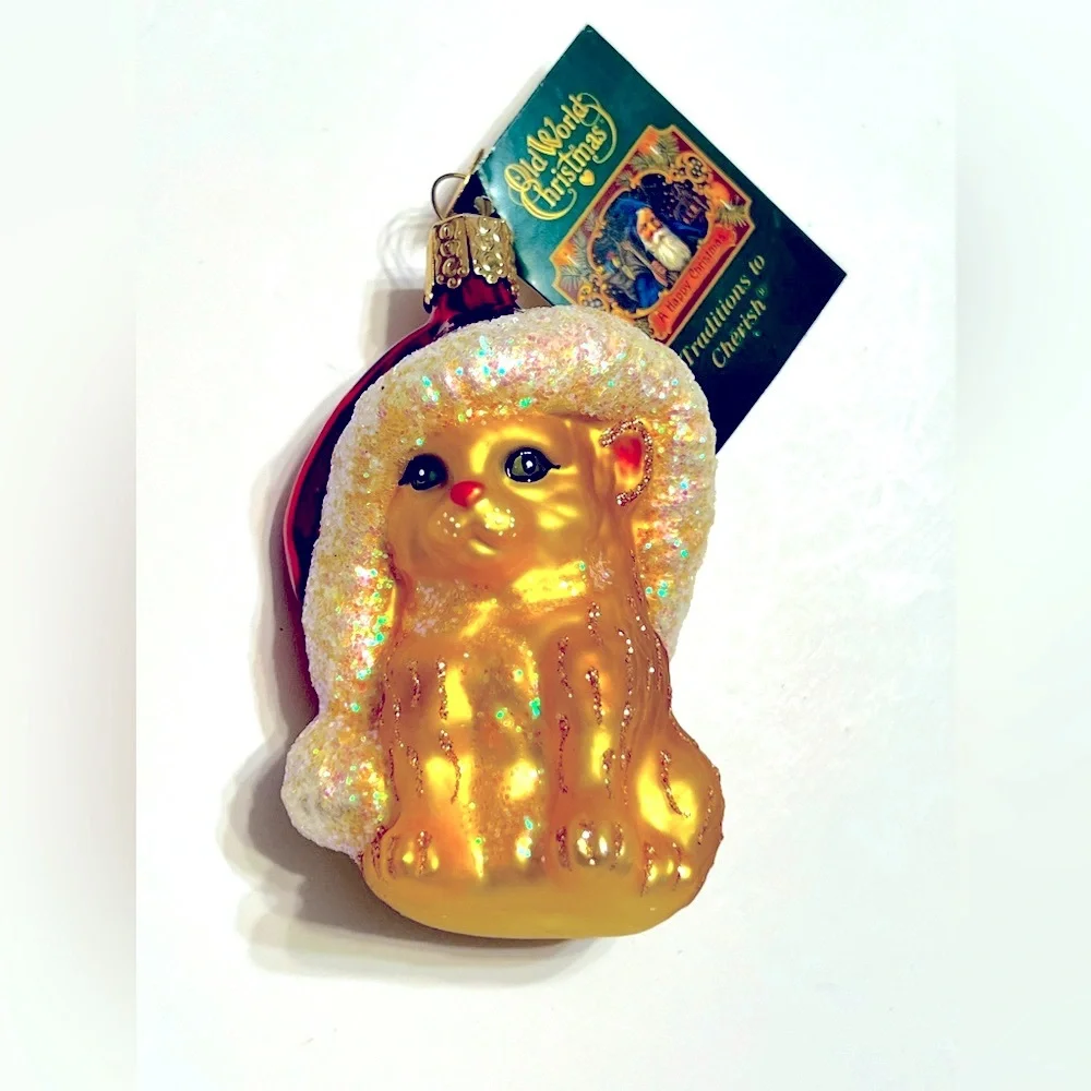 Old World Christmas Santa’s  Kitten Christmas Ornament